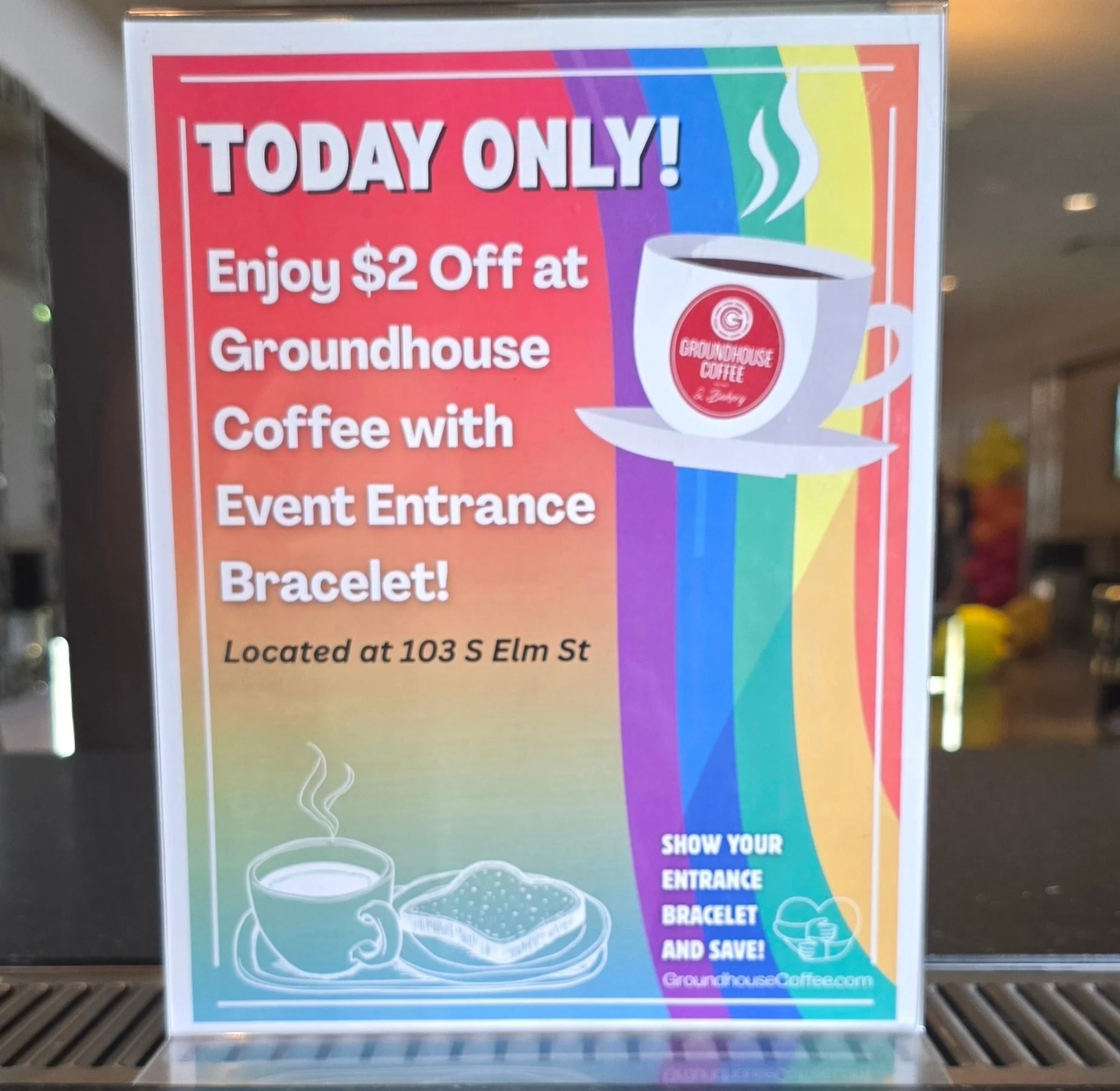 Thank you to our friends at @groundhouse_103! Take your event bracelet in after Pride for $2 off!!