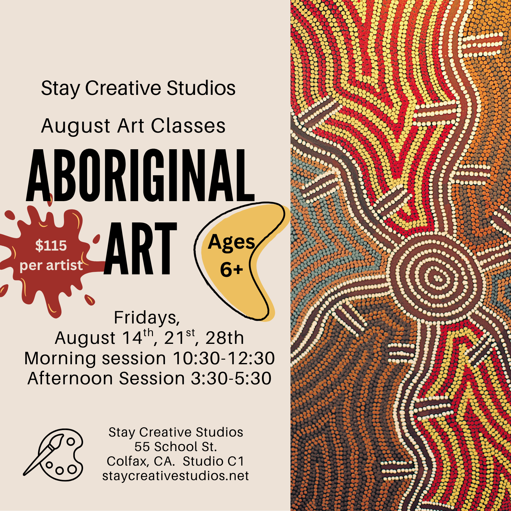 Aboriginal Art • Fridays, August 14, 21, 28 (2026)