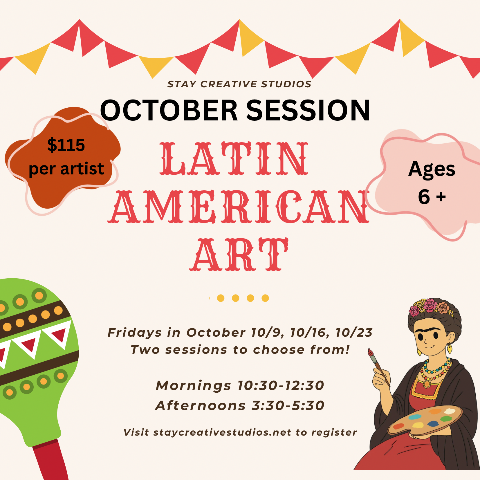 Latin American Art • Fridays, October 9, 16, 23 (2026)