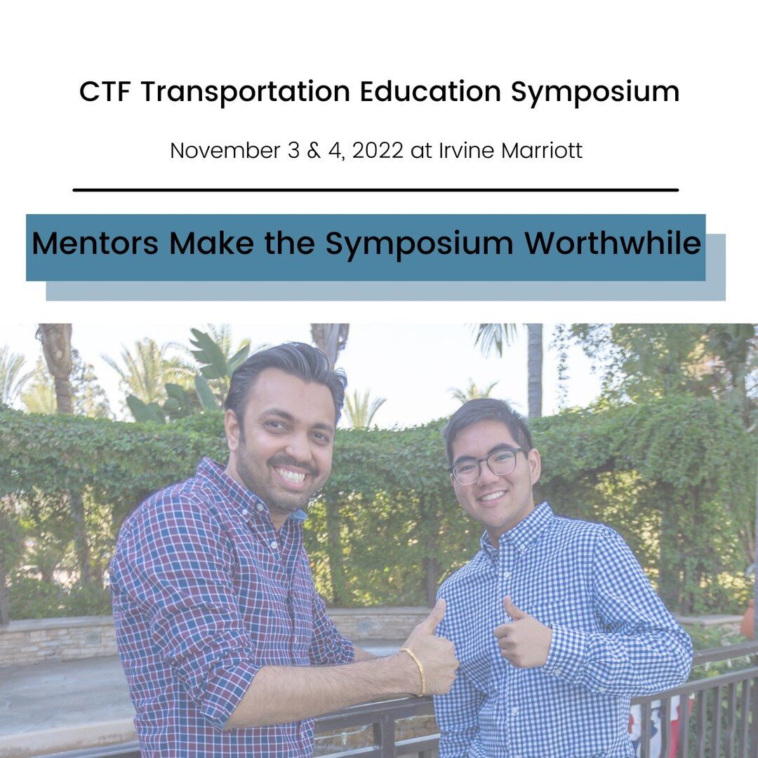 Sponsor the CTF Transportation Education Symposium this year! We have two levels of sponsorships at $3,500 Gold Level and $2,500 Silver Level, plus a $1,500 Professional Registration rate. We are looking for 80 mentors to guide the next generation of