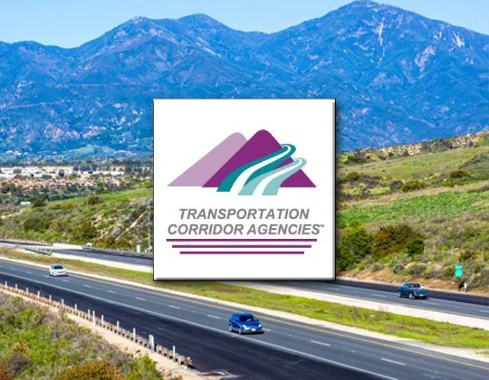 TCA logo and toll road background.