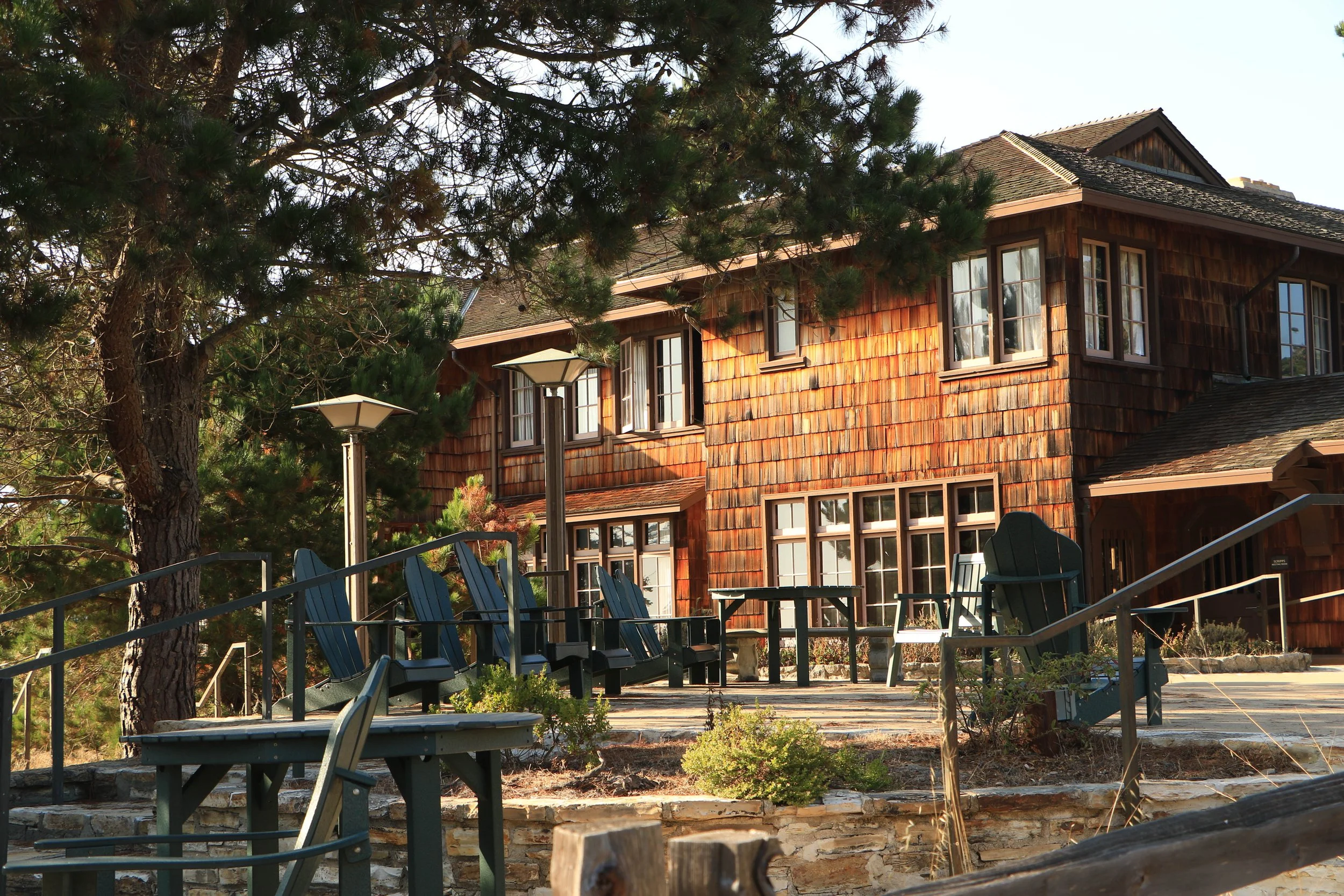 The rustic Asilomar Lodge, Pacific Grove.