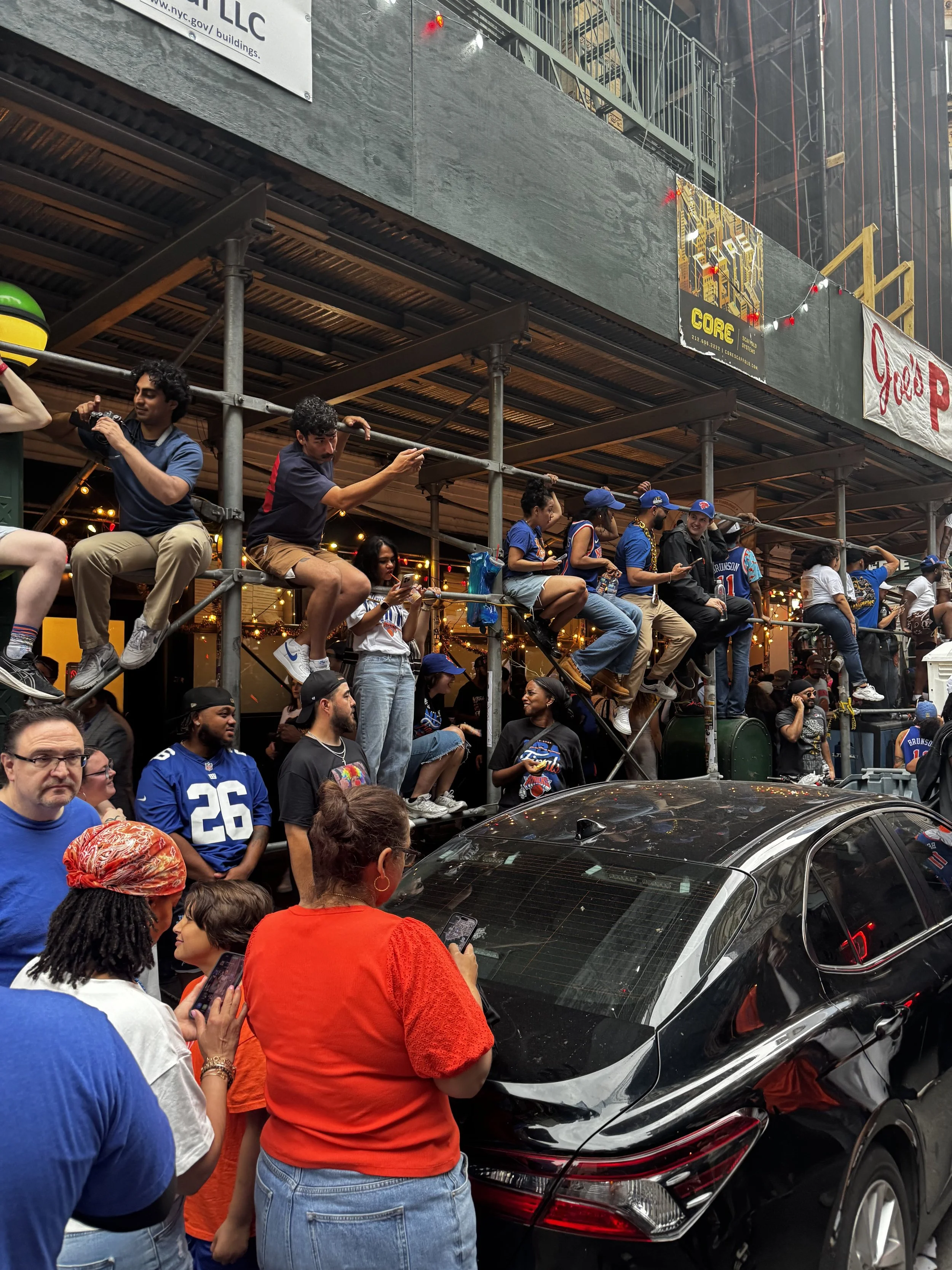 In the mayhem of the New York Knicks championship celebration [June 2026]