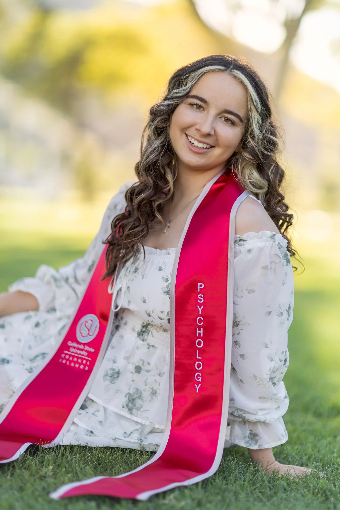 Grad portrait with sash