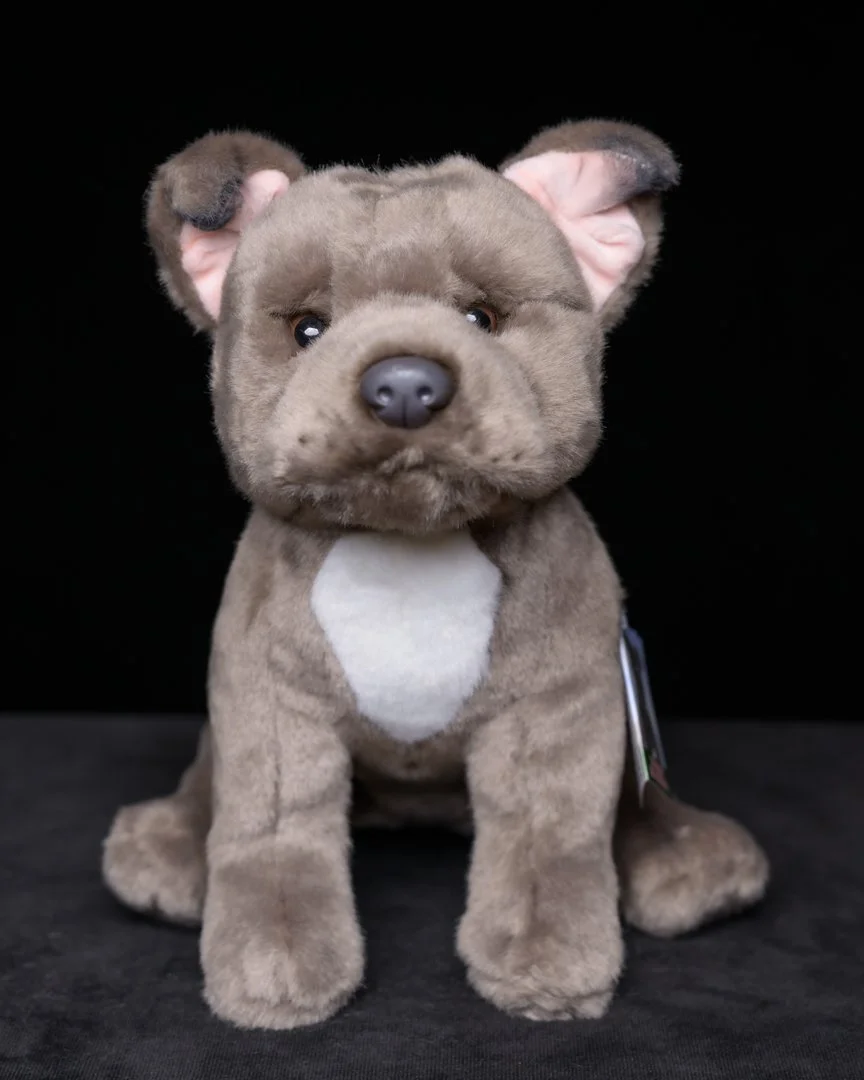 Soft plush blue Staffordshire Bull Terrier Staffie staffy teddy dog soft toy