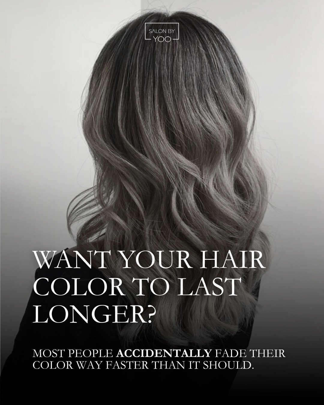 Is your color fading faster than expected? 👀⁠
⁠
 It&rsquo;s usually not the color... it&rsquo;s the care. 🙊⁠
⁠
From washing habits to product choices, small changes make a HUGE difference in how long your color stays vibrant. At Salon By Yoo, we fo