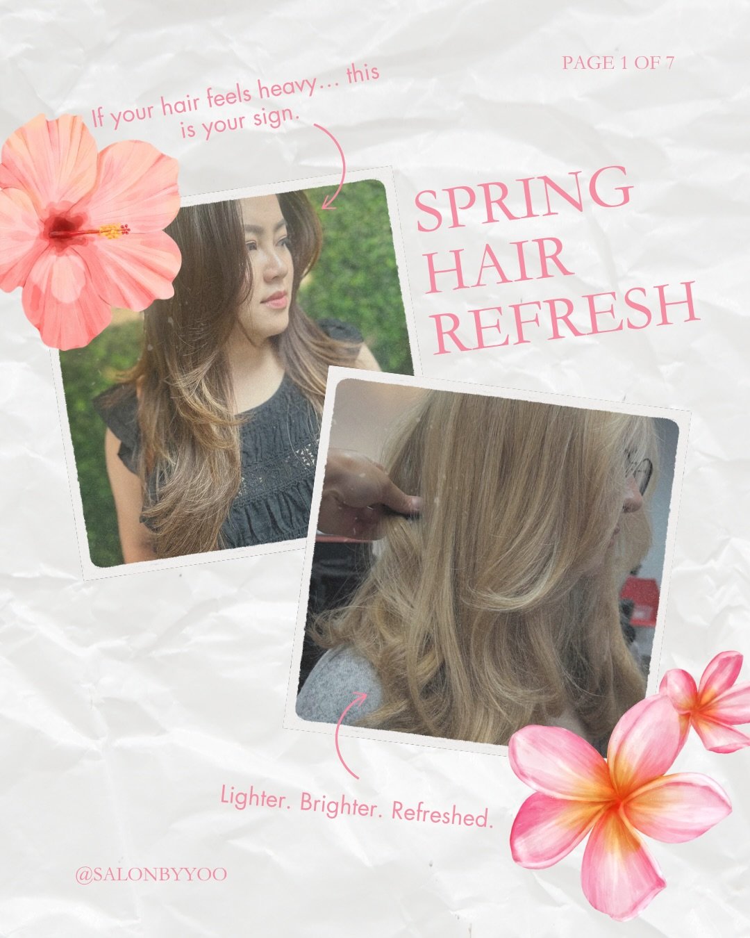 Your hair called&hellip; it&rsquo;s ready for a spring reset 🌸⁠
⁠
Dry ends, faded color, no shape? We&rsquo;re fixing all of that. 😍⁠
⁠
Think: fresh trims, dimensional color, and treatments that bring your hair back to life ✨⁠
⁠
Book your appointme