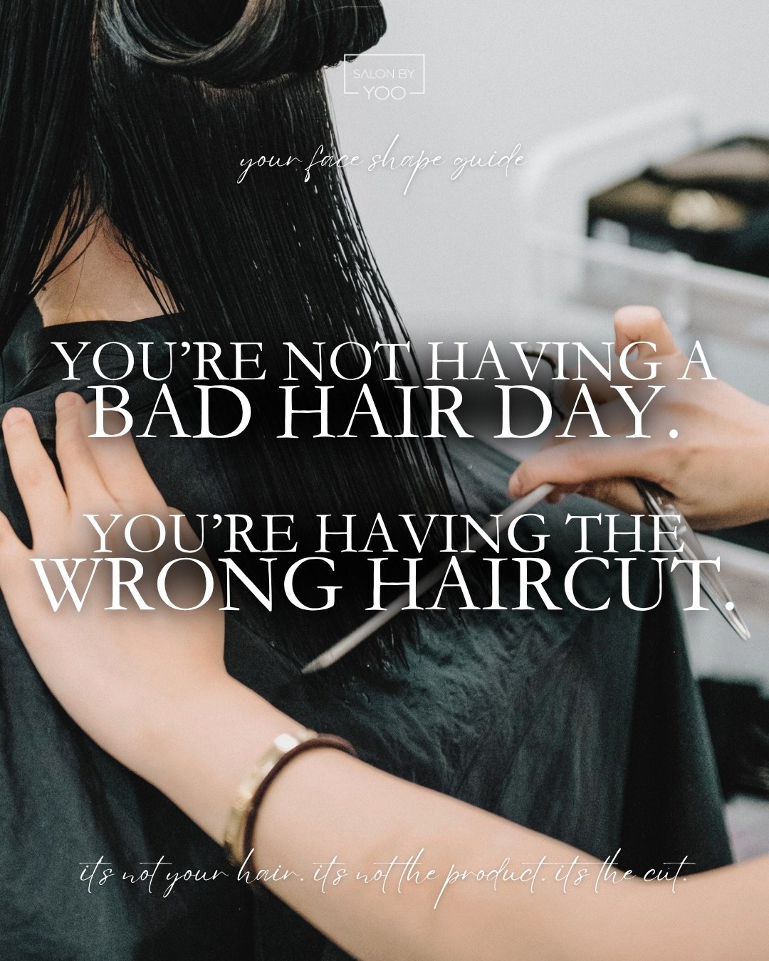 There&rsquo;s a reason some cuts feel off no matter how much you style them... and it&rsquo;s not you, it&rsquo;s the shape. 🙈⁠
⁠
Your face shape determines everything: the layers, the length, the fringe, the volume. When your cut is working with yo