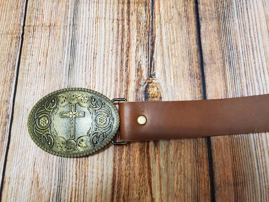 Western Cowboy Cross Leather Belt2.jpg