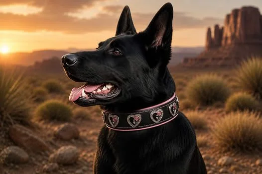 Ebony &amp; Blush: The Luxury Leather Collar Built for the Cowgirl Canine