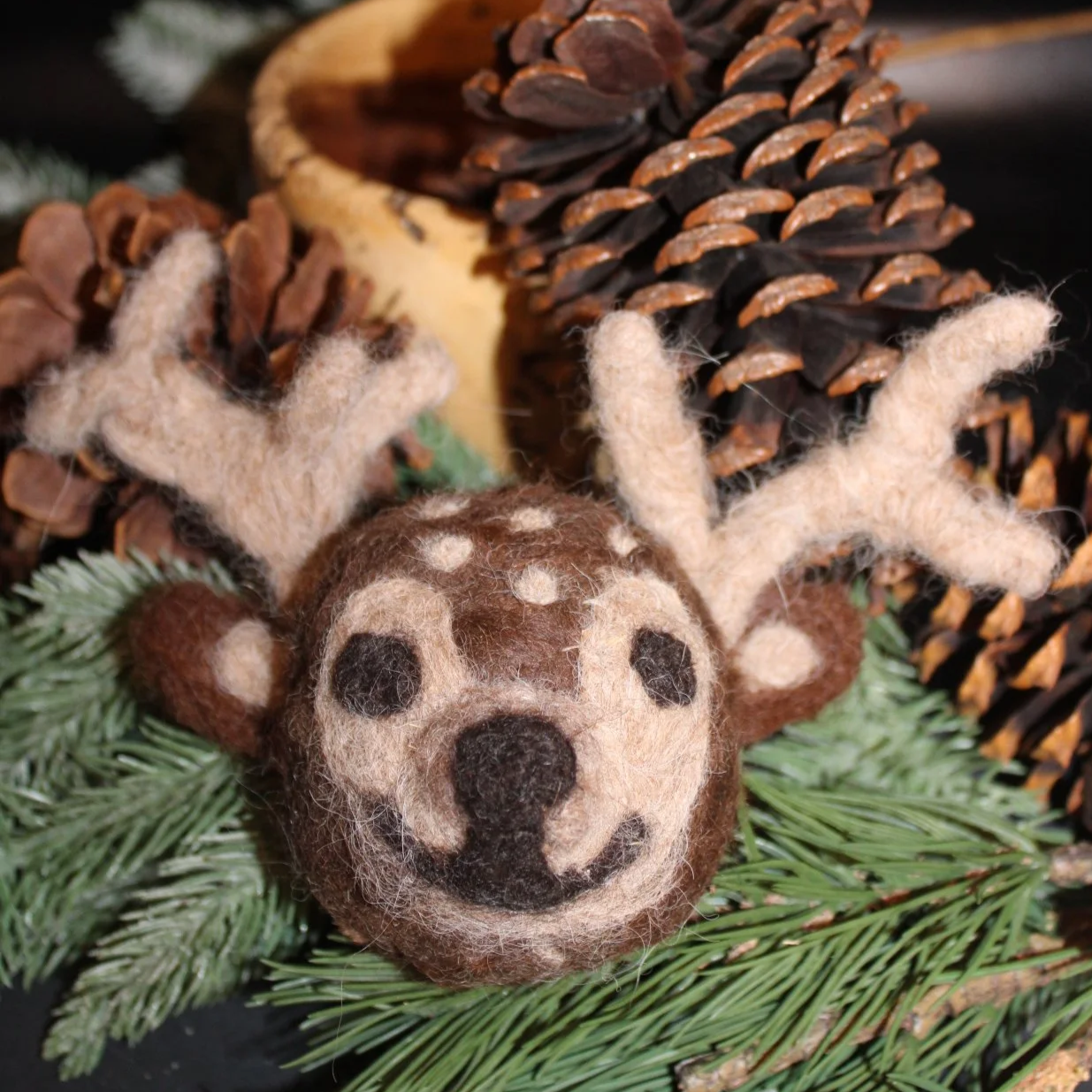 Woodland Reindeer Head Ornament