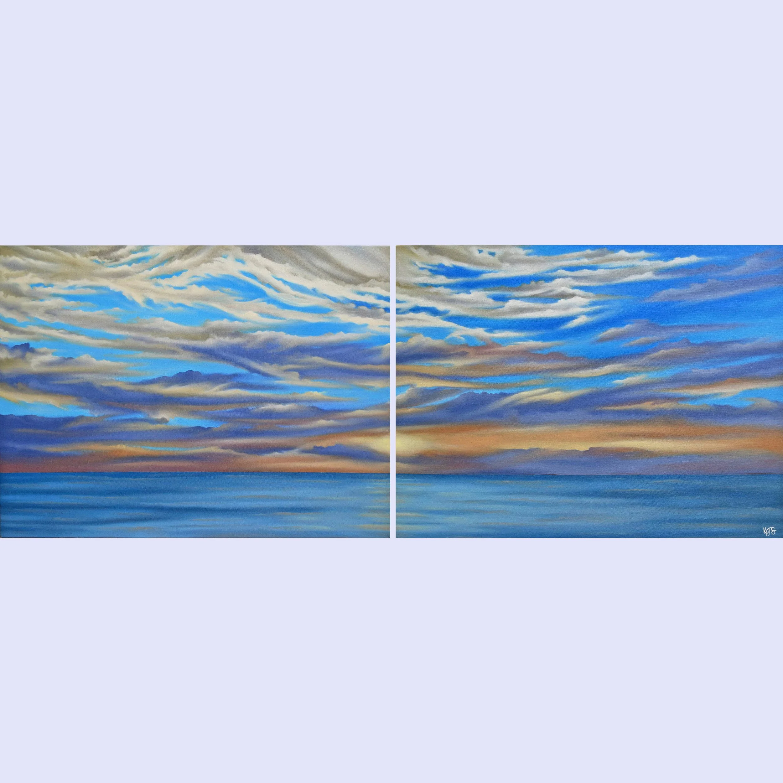 🔴 ABOVE & BEYOND (Commission) | Oil on canvas, 18x48," 2025