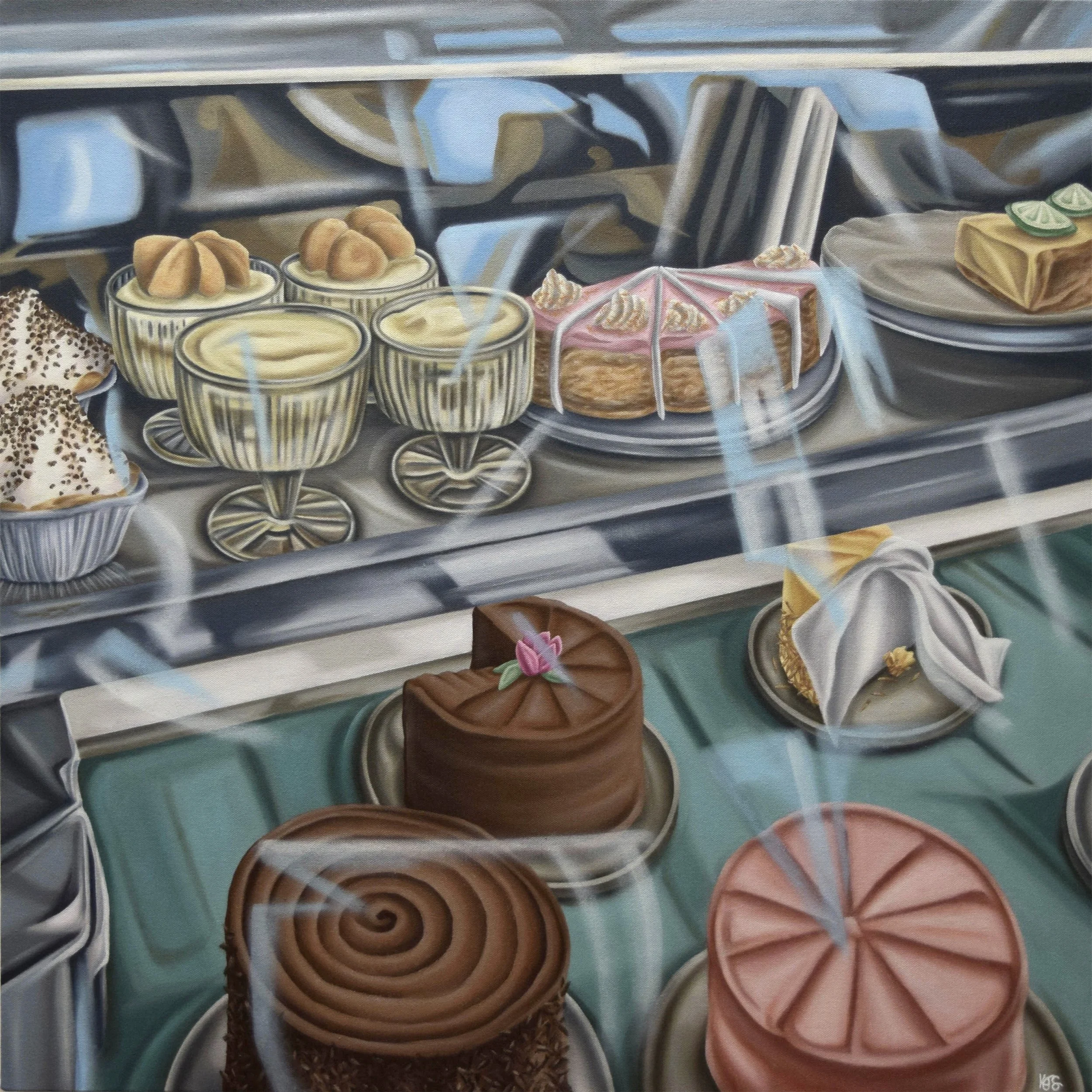 FEAST YOUR EYES | Oil on canvas, 30x30," 2025
