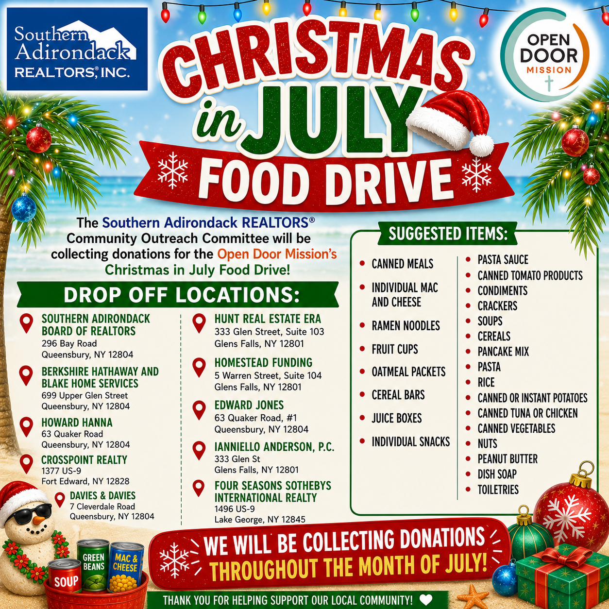 Christmas in July Food Drive