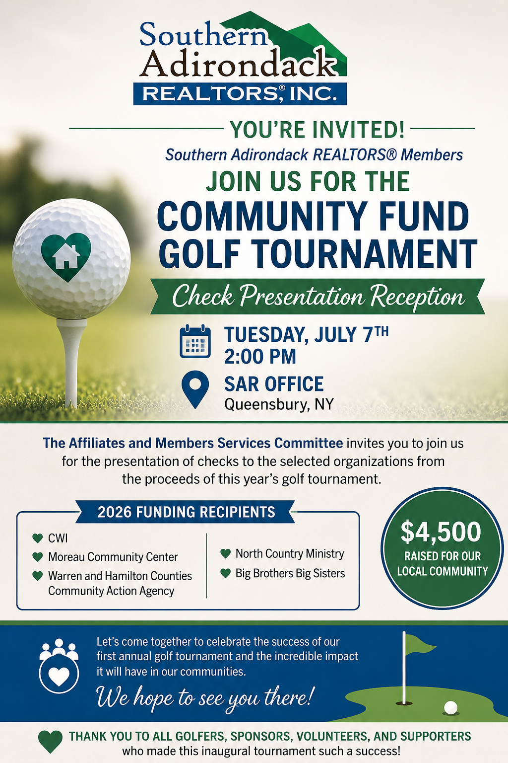 SAR Golf Community Fund Awards