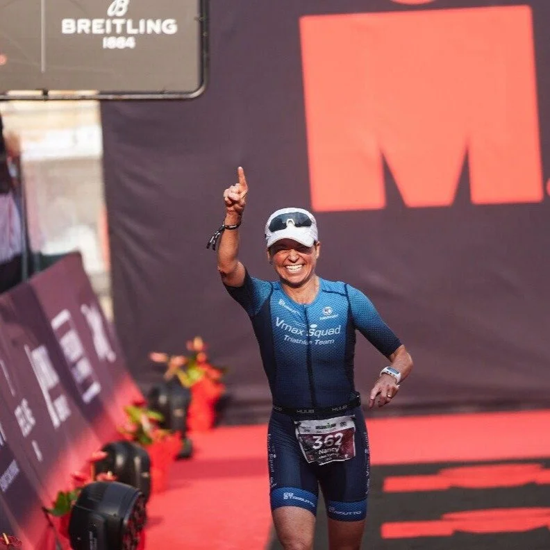The smile says it all! A ten-years dream, project, ambition to reach the top step of an IM podium finally fulfilled, to boot at her 13th IM on 13 July!

Huge congrats to @vmaxsquad Nancy Lynch for an outstanding and gutsy performance at IM Vitoria-Ga
