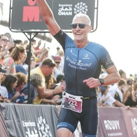 What a come-back for @vmaxsquad @supahawk Todd Hawkins at IM Barcelona. A terrible bike accident last Aug in preparation for the 2024 edition of this very race left him with excruciating neck and back nerve pain as well as mobility issues for many mo