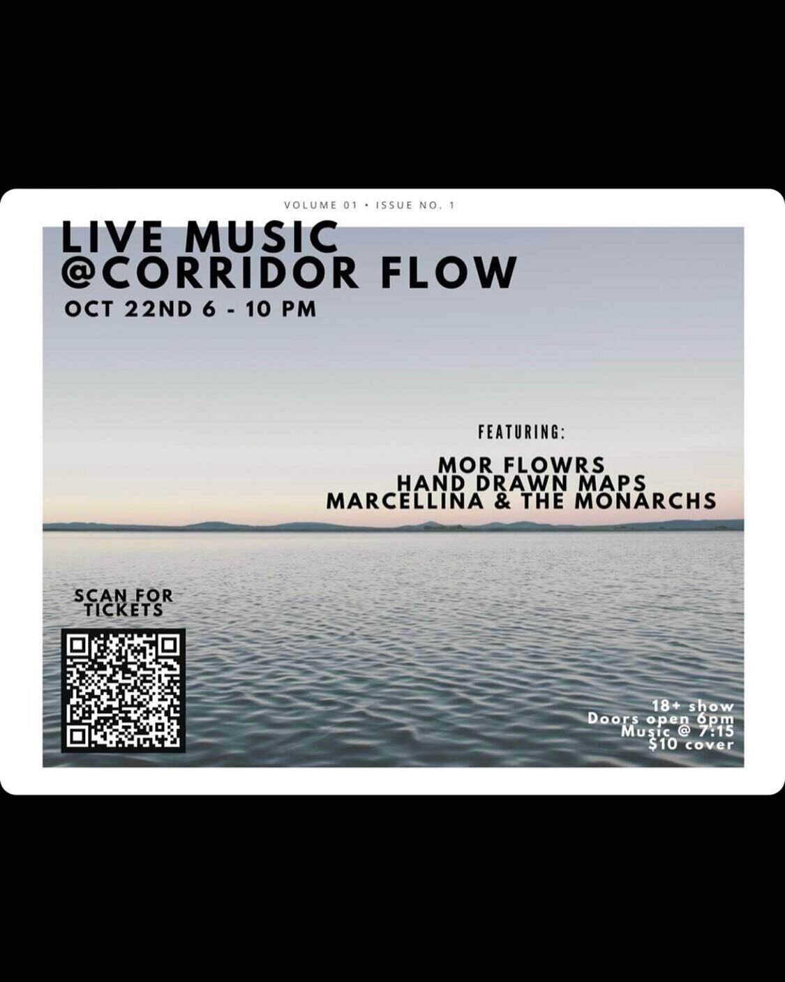 @corridor_flow on October 22nd! Gonna be playing a stripped down set alongside other incredible artists like @morflowrsmusic and @marcellinaandthemonarchs . Grab your tickets now! Link in bio