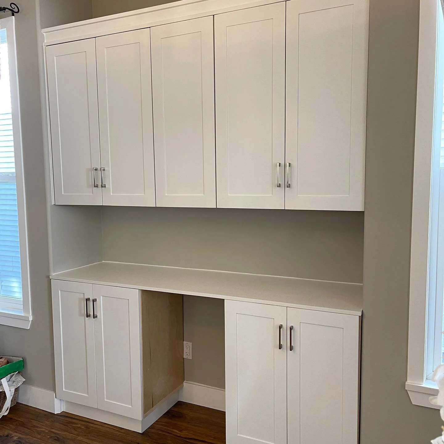 Nice little bar area, just install the wine fridge and pour a glass