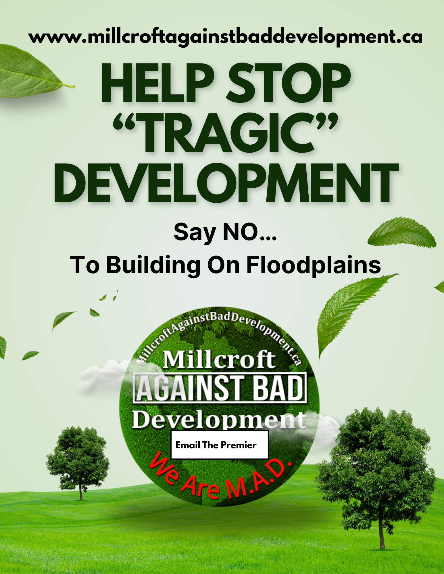 Help Stop “Tragic Development” Lawn Signs