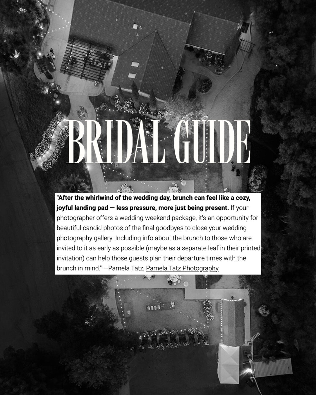 Honored to be featured in @bridalguide sharing thoughts on one of my favorite under-the-radar wedding weekend moments: the post-wedding brunch. 🥂✨

&ldquo;Brunch can feel like a cozy, joyful landing pad &mdash; less pressure, more just being present