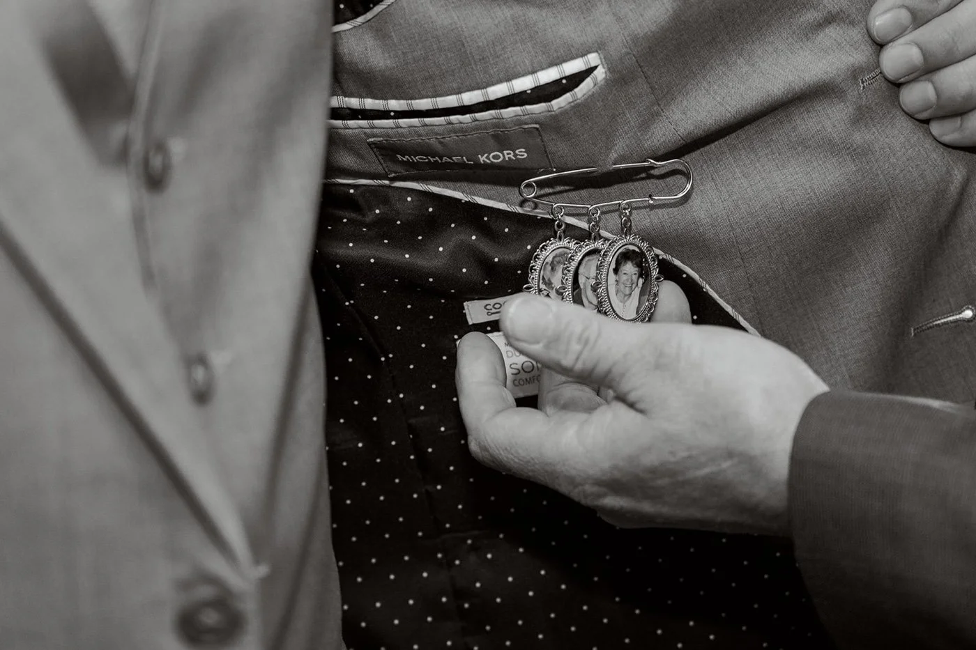 groom getting ready for his wedding at glendora country club