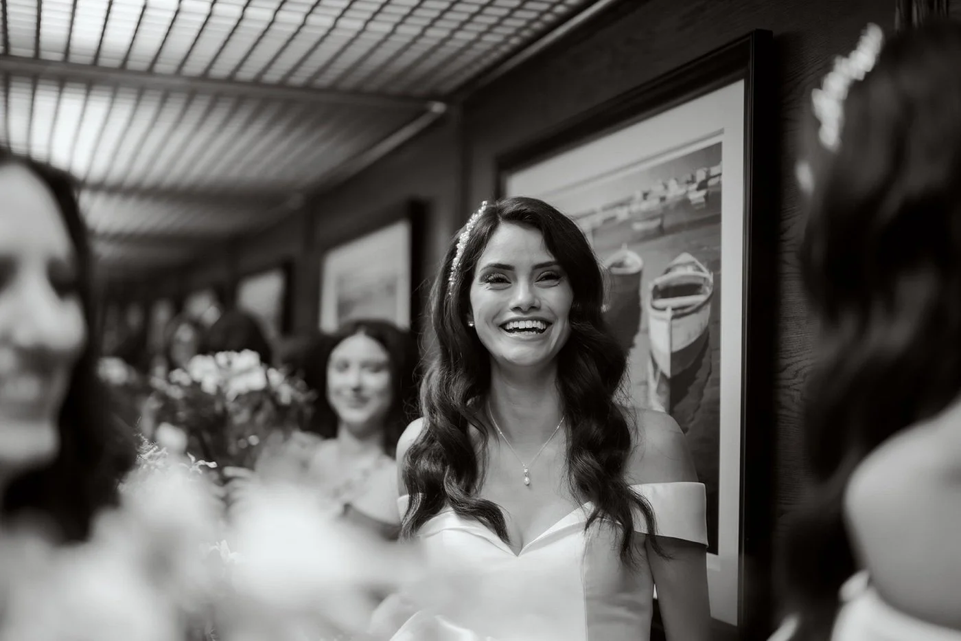 a bride getting ready for her wedding at cabrillo pavilion in santa barbara