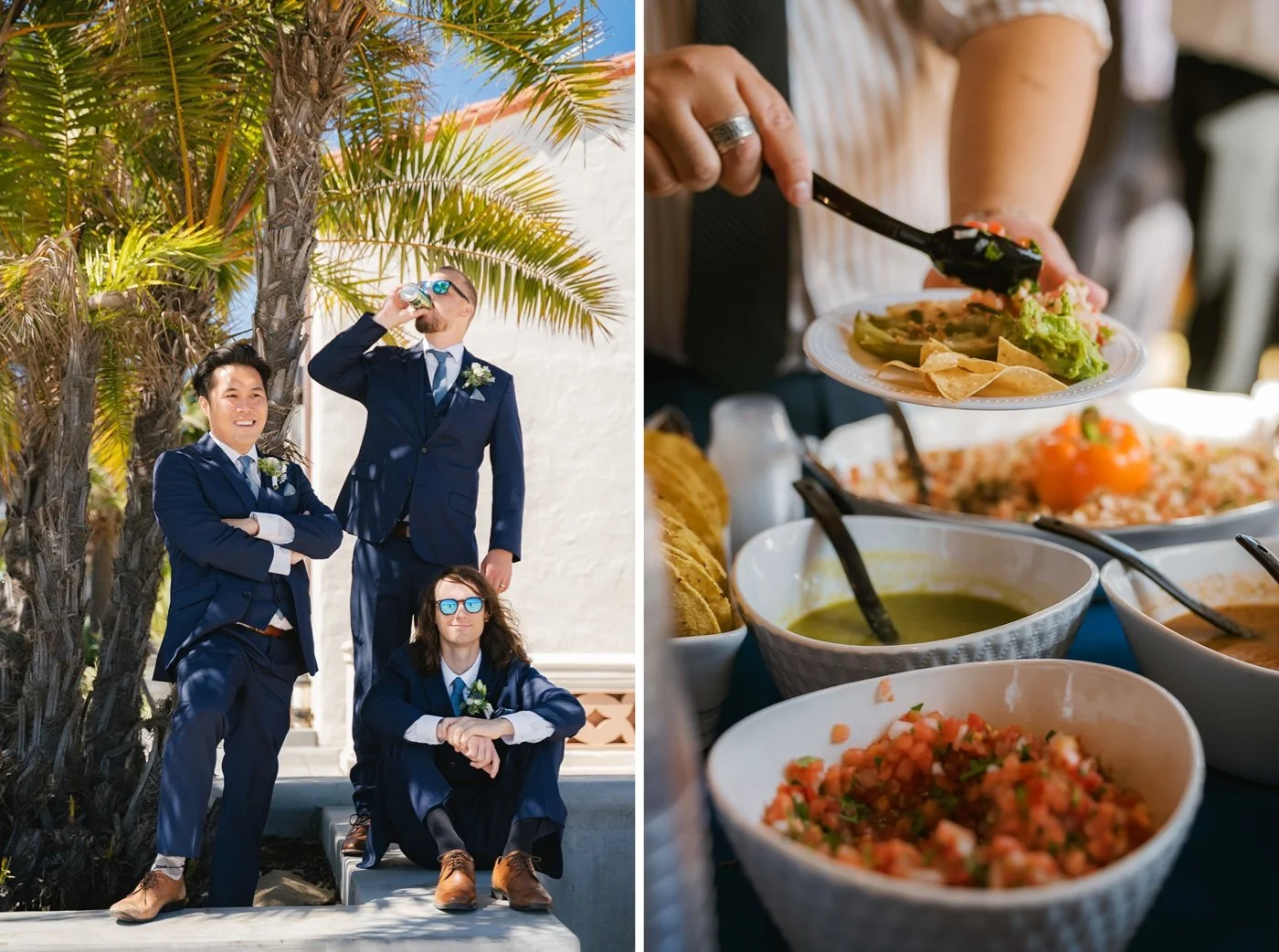 taco vendor at a wedding at cabrillo pavilion in santa barbara