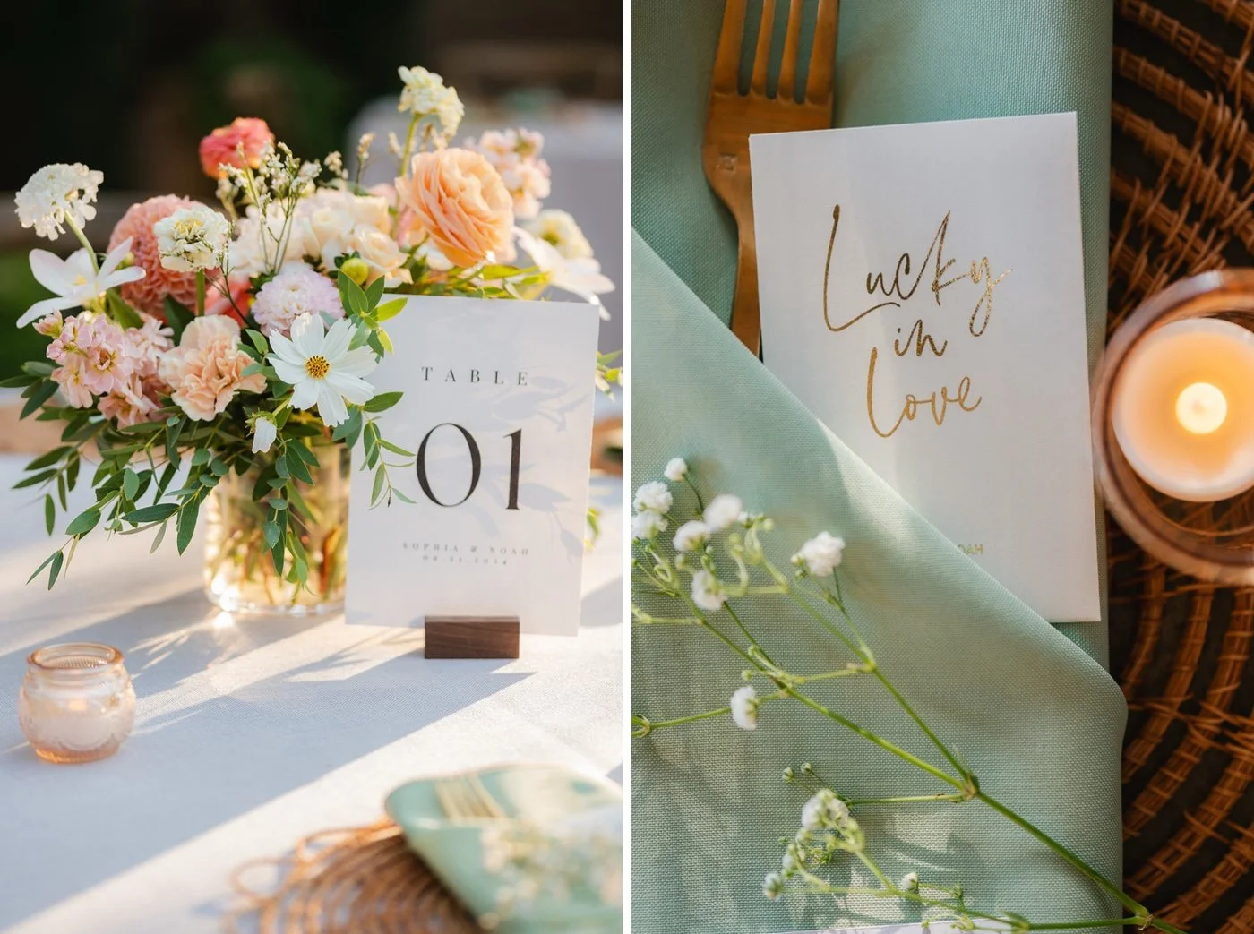 reception decor at a backyard wedding in los angeles california