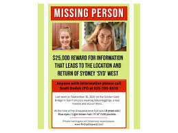 Missing Persons Poster for Sydney West
