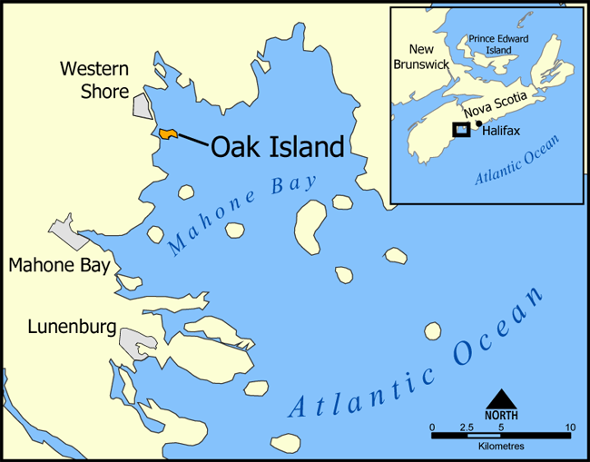 Oak Island map