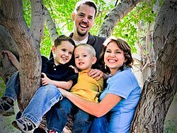 Joshua and Susan Powell with their sons Charles and Braden
