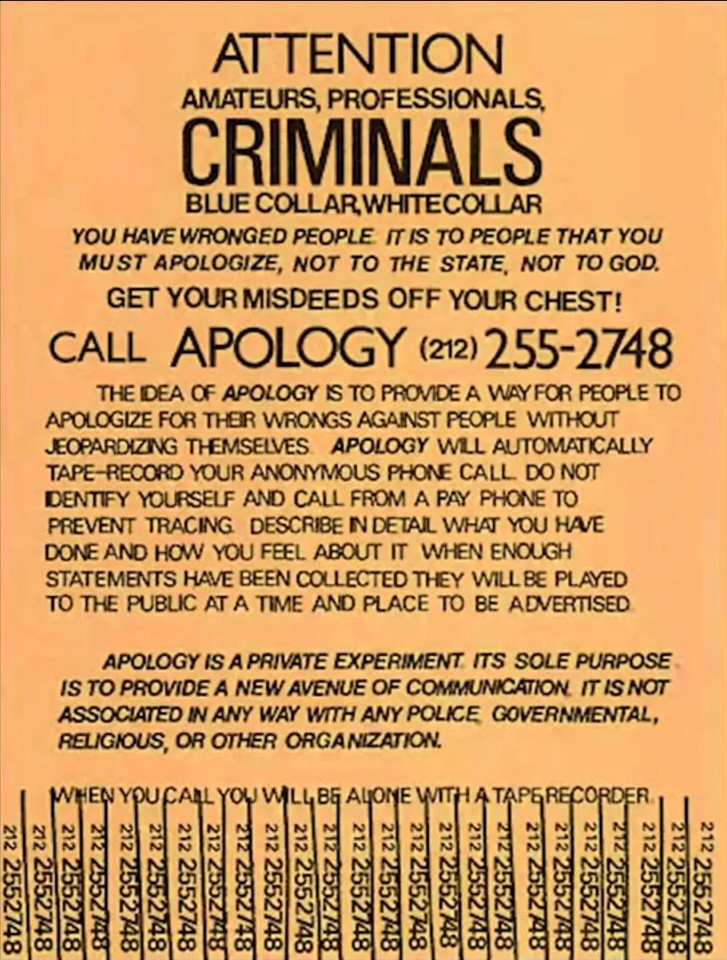 Apology Line Flyer