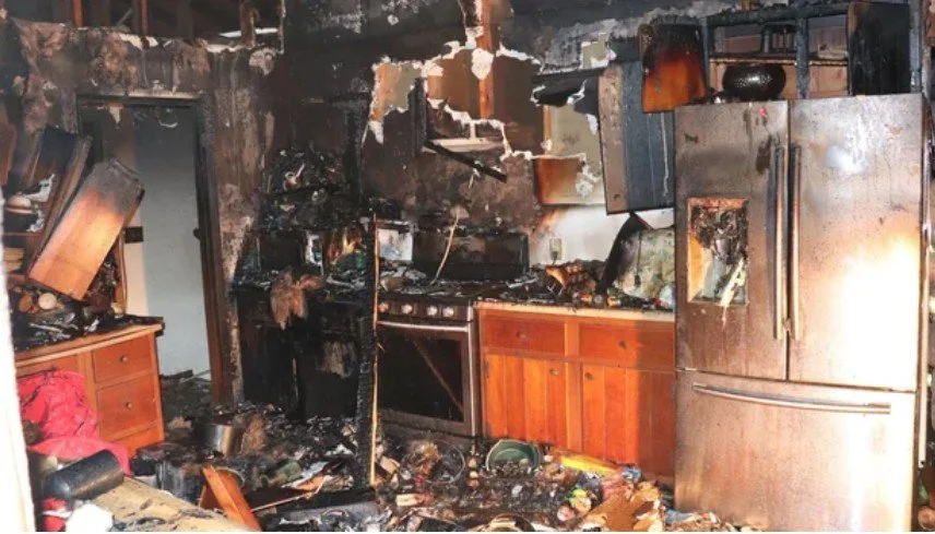 Inside of Gus &amp;amp; Melissa's home after the fire