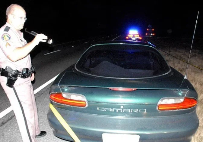 Michael King's green camaro