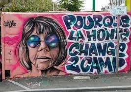 Mural outside the courthouse