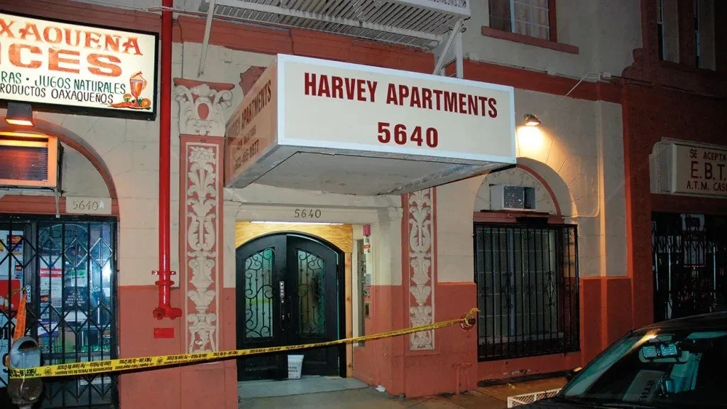 Scene of Harold's suicide