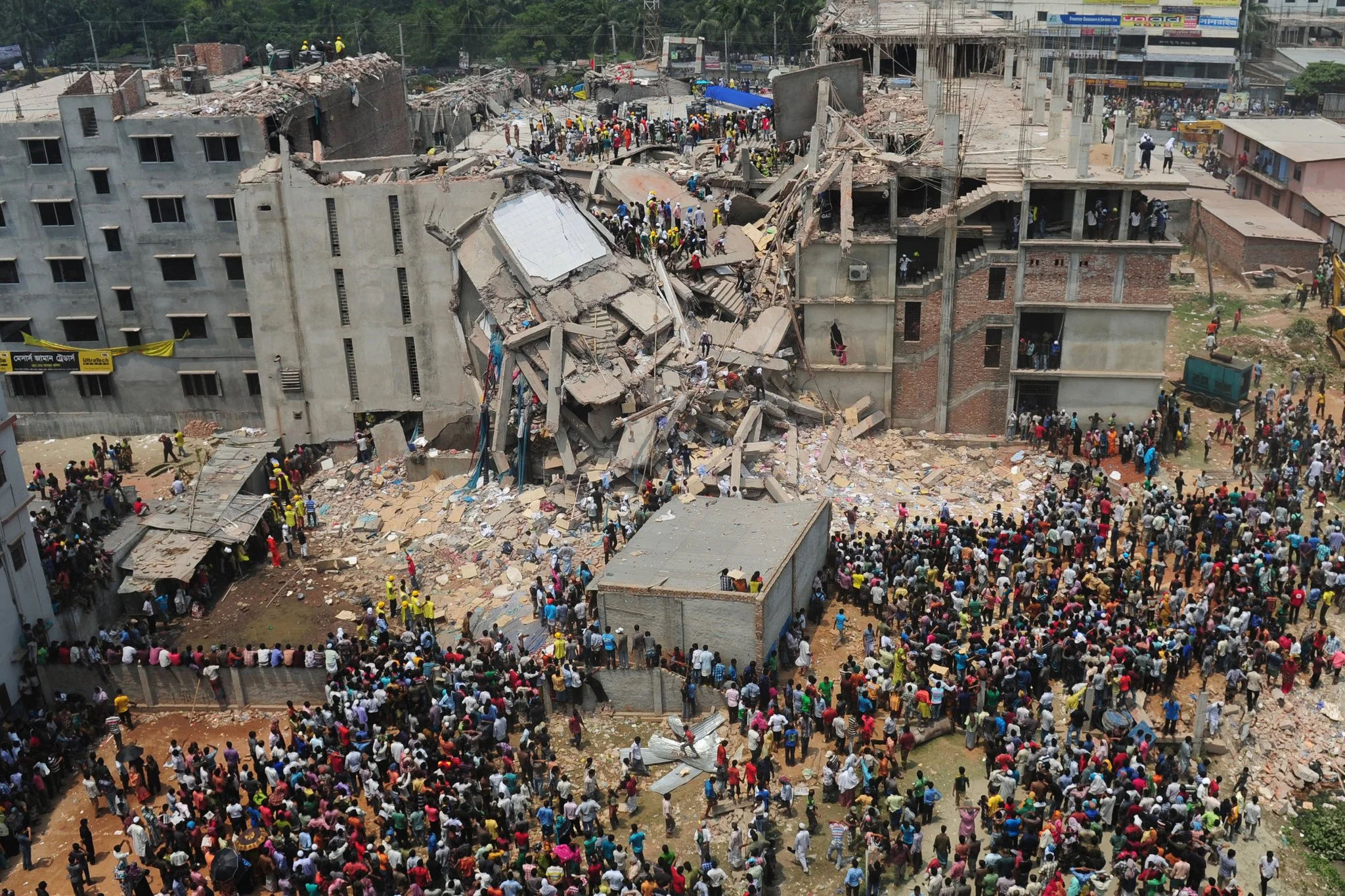 Rana Plaza after collapse