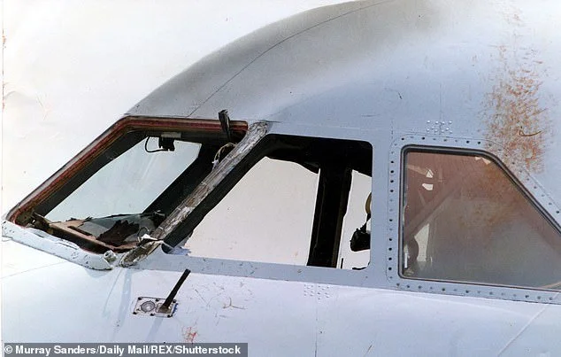 The damaged plane