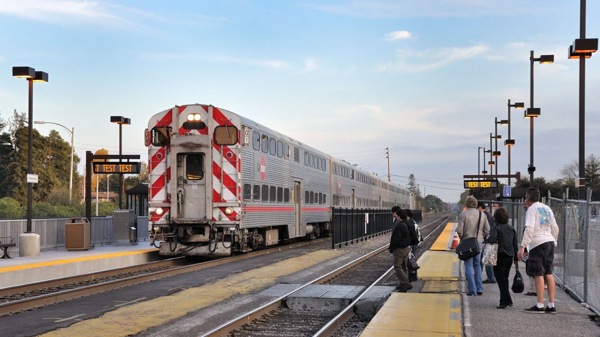 Commuter train in Palo Alto