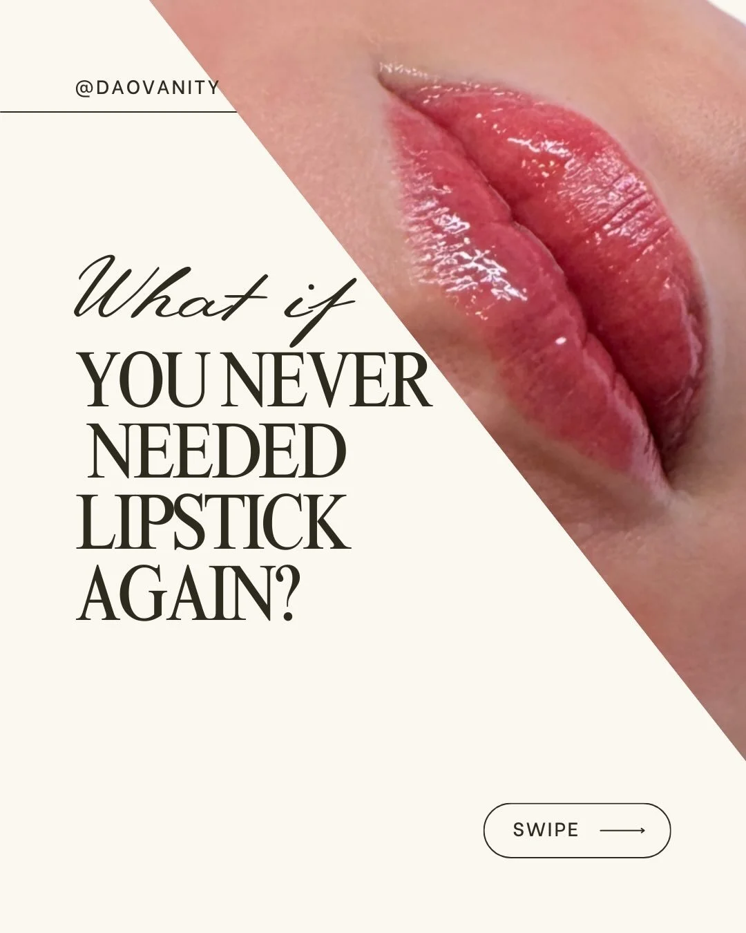 Thinking about lip blush? 
Lip blush permanent cosmetic treatment enhances your natural lip color&mdash;no harsh lines, no heavy makeup&mdash;just healthy, youthful lips 24/7.

Perfect for busy lifestyles and effortless beauty!
Add a gloss for an ins