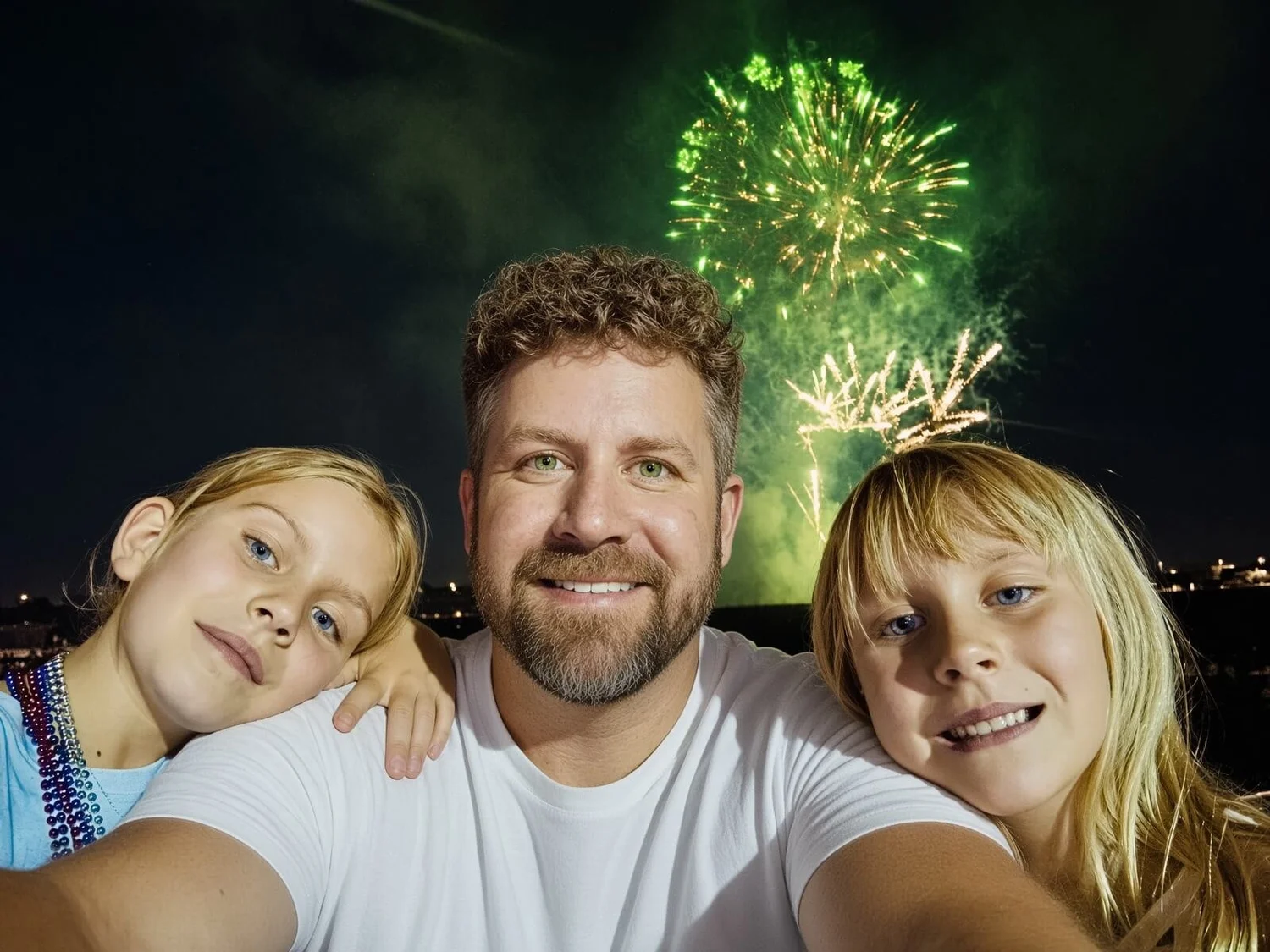 Robby Smith with his daughters