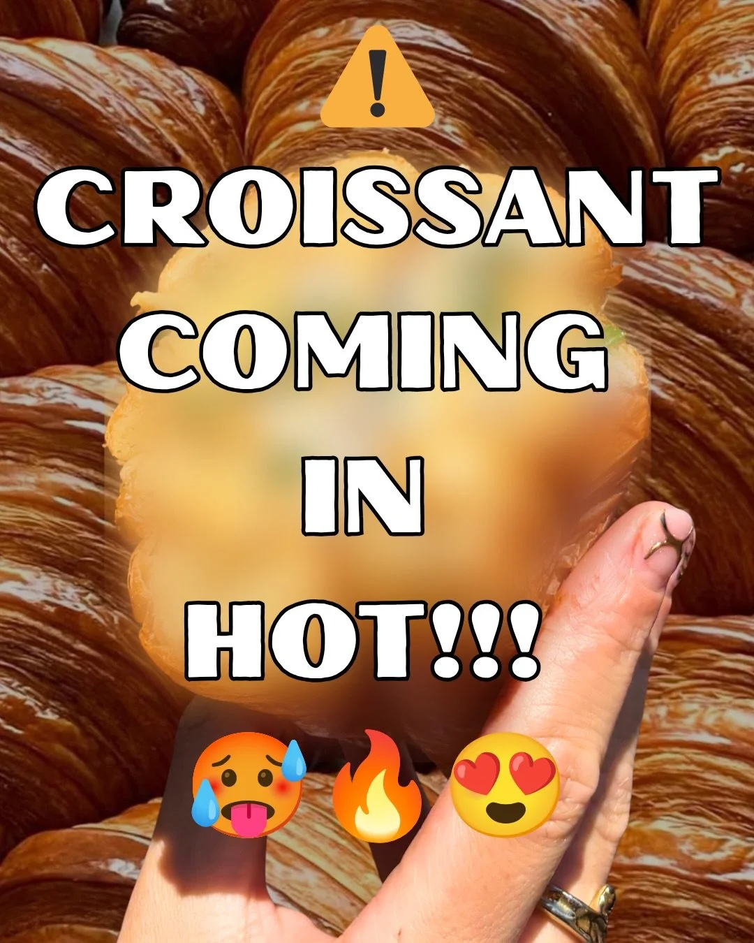 CROISSANT COMING IN HOT 🔥🔥🔥

Scrambled eggs topped with chives and Danish feta.

I can&rsquo;t wait for you to try all our yummy specials!!! Dessert release coming next ☺️ think Middle Eastern vibes for that one&hellip;

ALL ONLY AVAILABLE at our 