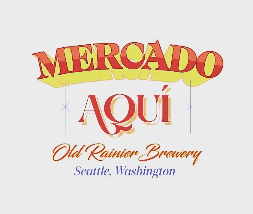 So glad Dan and Ish of @juniper.collective nabbed the spot across the courtyard and opened @aqui.seattle The mercados they&rsquo;ve put on as @aquimercado.seattle have been a total joy, and I really wanted to contribute with some branding.

Next one 