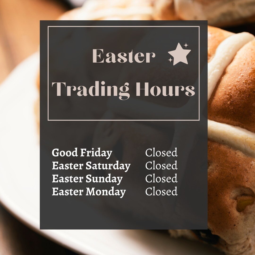 Easter Trading Hours 🐣

*Closed all Public Holidays*

Please ensure you're up-to-date with your scripts and see a doctor for any health needs prior to the long weekend 🌺