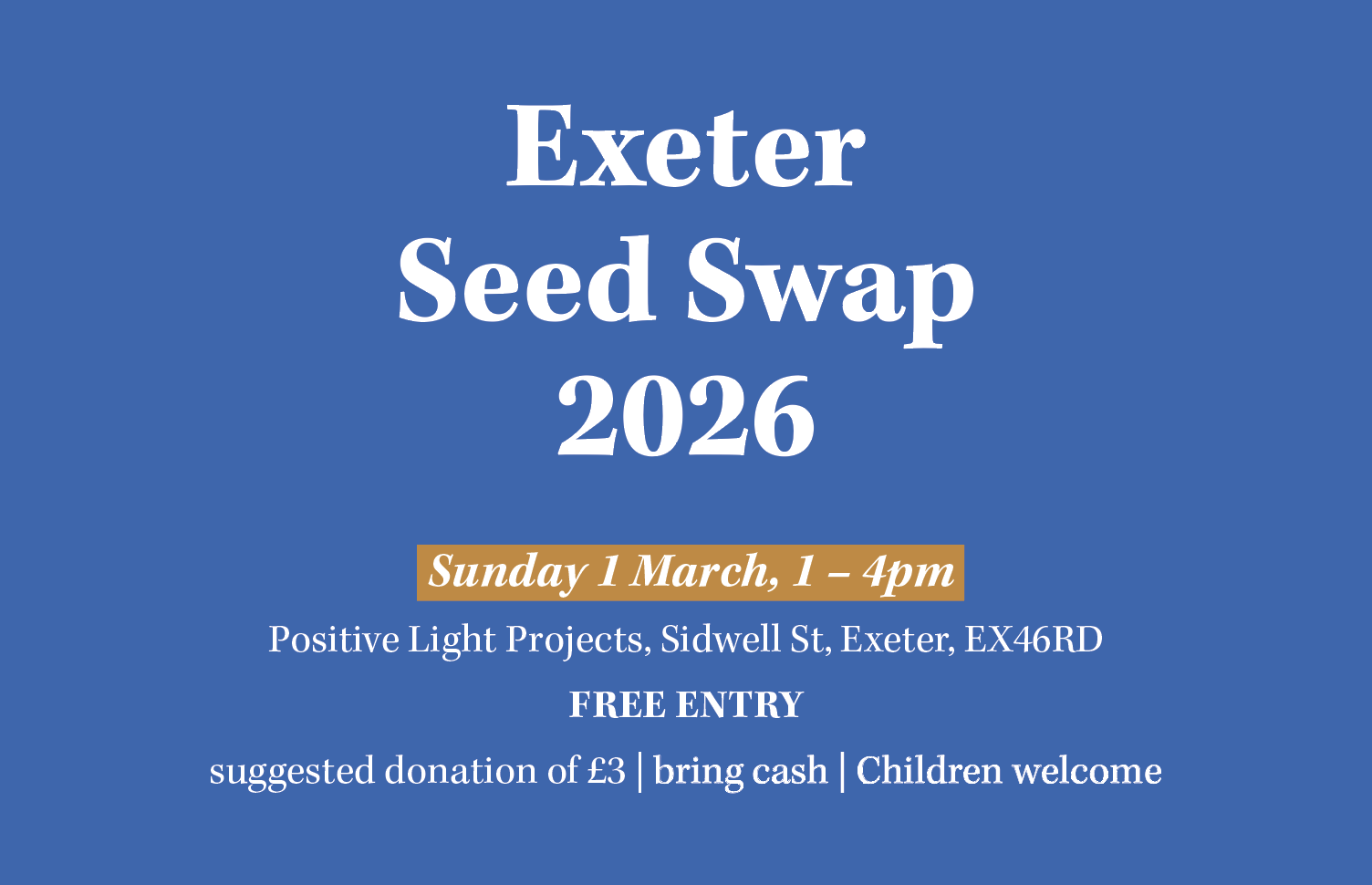 Exeter Seed Swap 2026