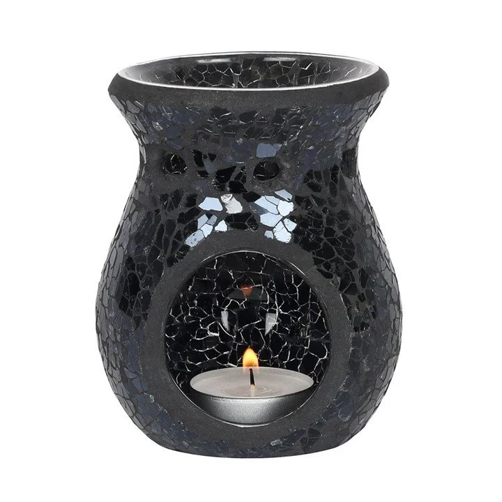 Small Black Crackle Glass Oil Burner and Wax Warmer.jpg