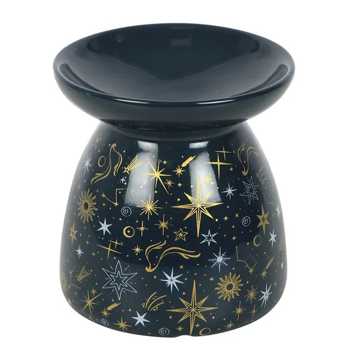 Blue Starry Night Oil Burner and Wax Warmer (back).jpg