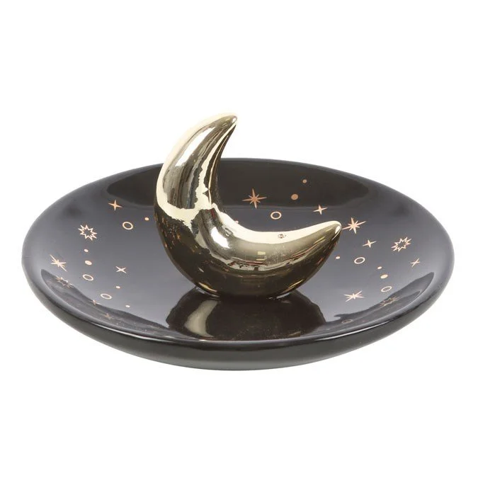 Incense Stick Holders - Gold Crescent Moon Incense Stick Holder