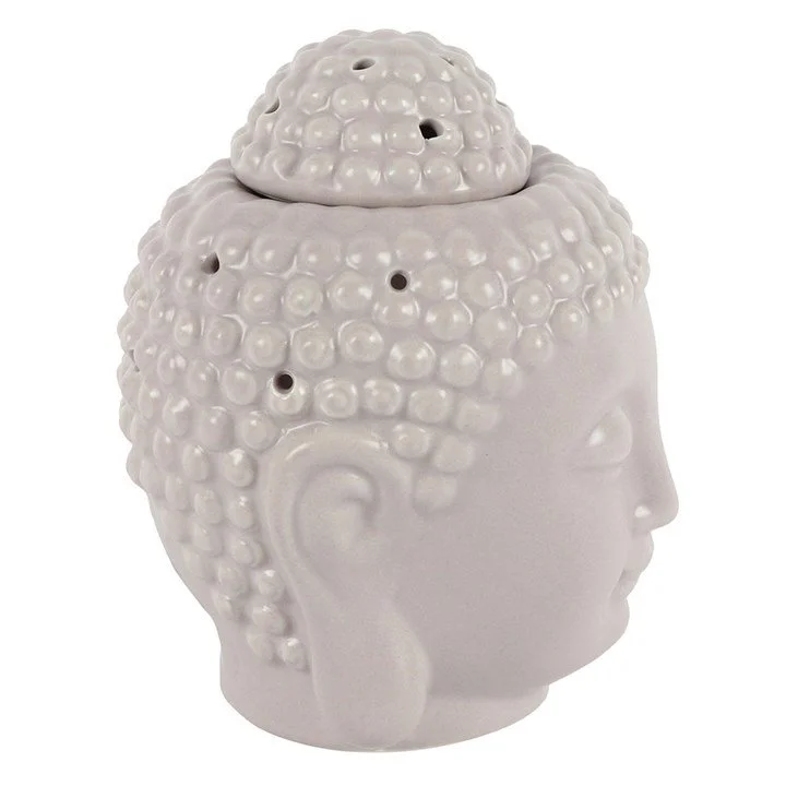 Small Grey Buddha Head Oil Burner (side).jpg